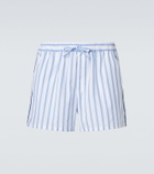 Dolce&Gabbana Striped cotton and silk poplin shorts