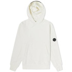 C.P. Company Men's Arm Lens Popover Hoody in Gauze White