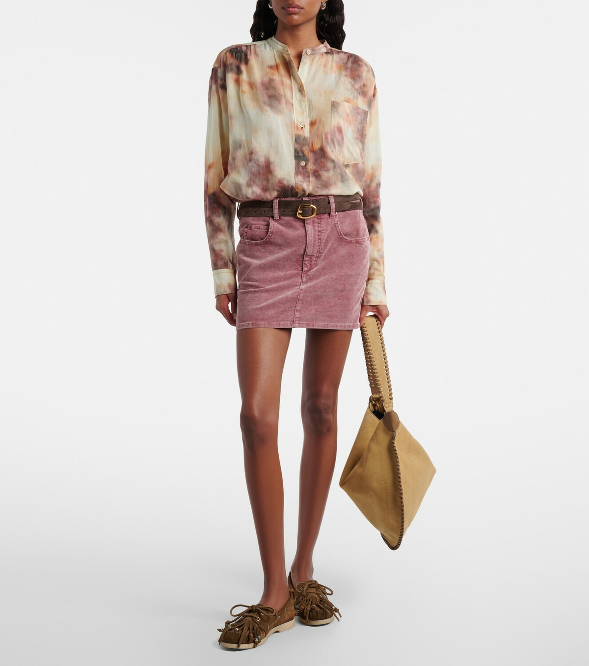 Golden Goose Embellished suede boat shoes