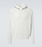 Orlebar Brown Kirk striped crochet cotton-blend hoodie