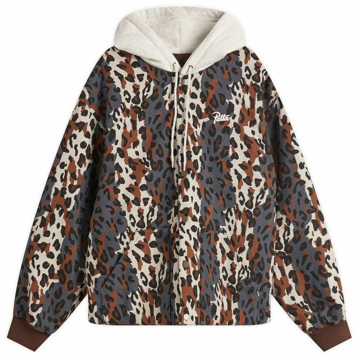 Patta Men's City Leopard Reversible Bomber Jacket in Multi