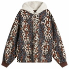 Patta Men's City Leopard Reversible Bomber Jacket in Multi