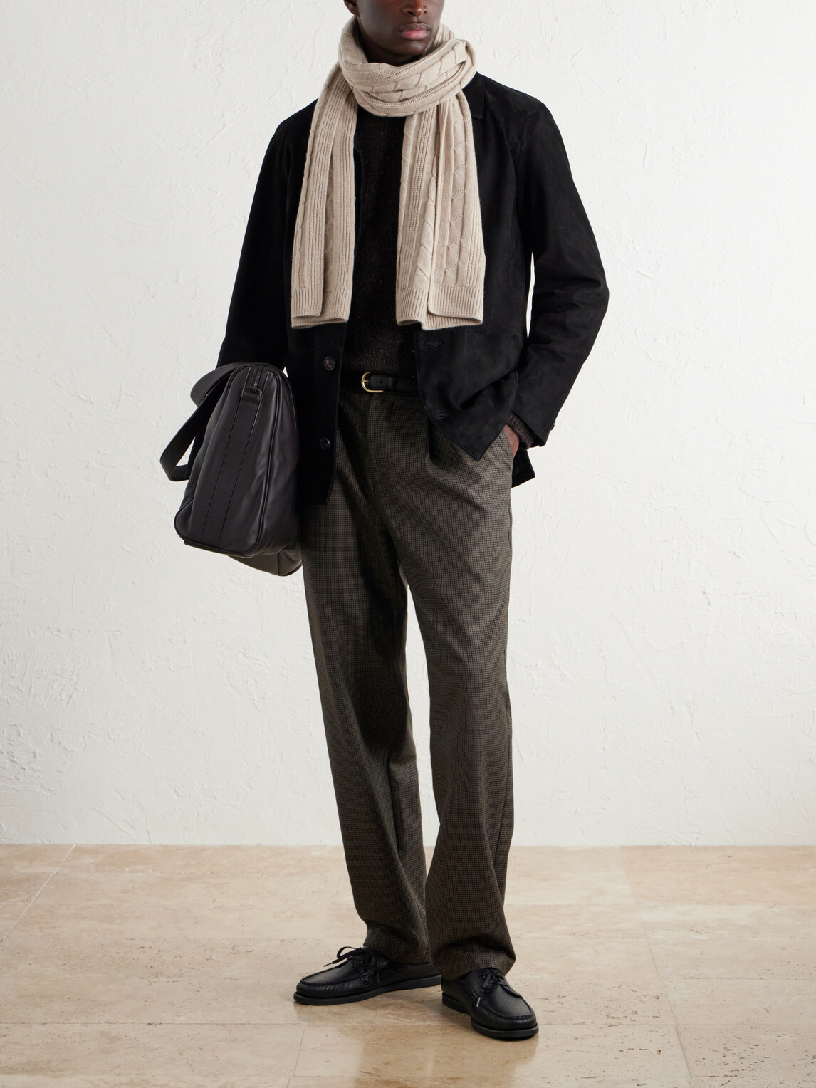 Zegna - Cable-Knit Cashmere Scarf - Neutrals