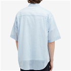 Auralee Men's Finx Long Sleeve Shirt in Sax Blue Chambray