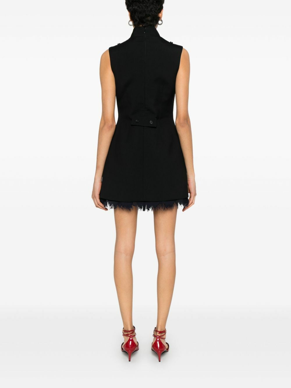 【Alexander McQueen】★ribbed roll-neck mini dress Alexander McQueen Ribbed roll-neck Mini Dress | Grey | FARFETCH
