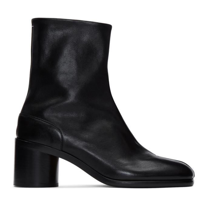 Photo: Maison Margiela Black Leather Tabi Boots