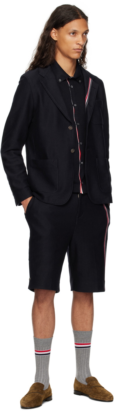 Thom Browne Navy Armband Cardigan Thom Browne