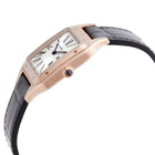 Cartier Santos-Dumont 18kt Rose Gold Silver Dial Mens Large Watch WGSA0021