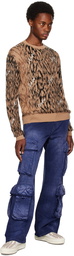 AMIRI Brown Cheetah Sweater