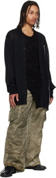Feng Chen Wang Khaki Sandwashed Cargo Pants