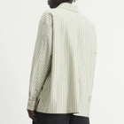Homme Plissé Issey Miyake Men's Stripe Long Sleeve Shirt in Green
