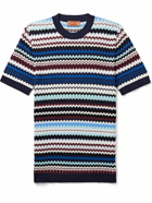 Missoni - Striped Cotton T-Shirt - Blue