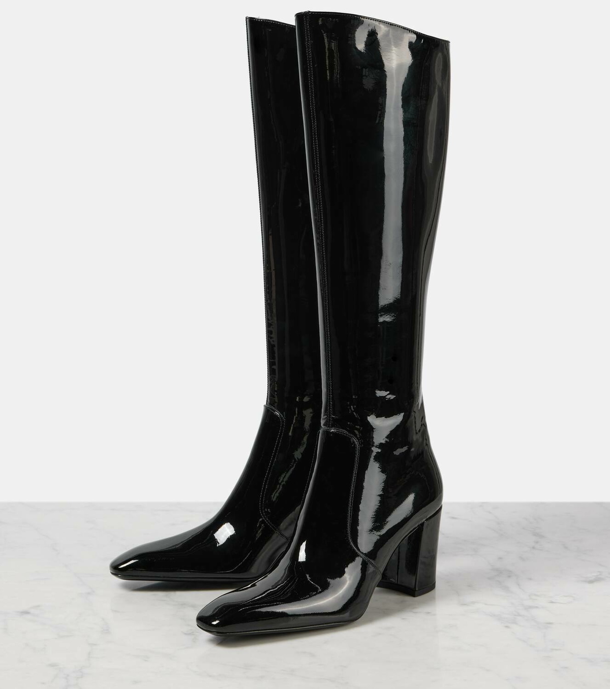 靴 Saint Laurent patent boots Saint Laurent Patent leather ankle boots Saint Laurent