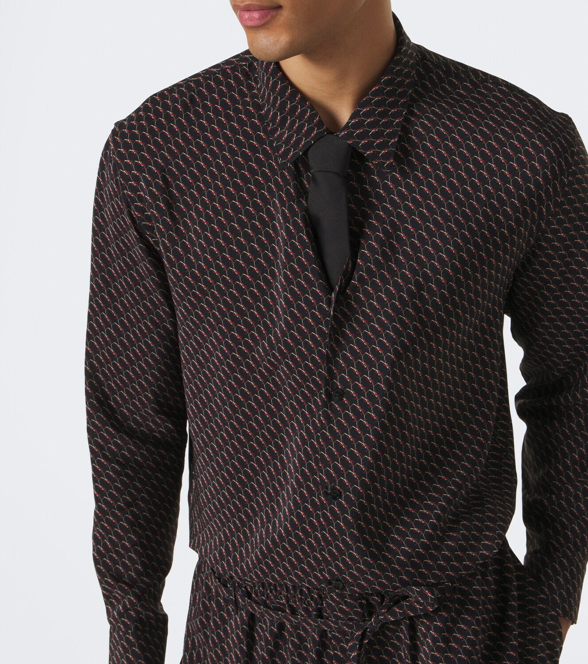 Saint Laurent Cassandre printed silk shirt