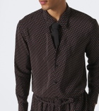 Saint Laurent Cassandre printed silk shirt