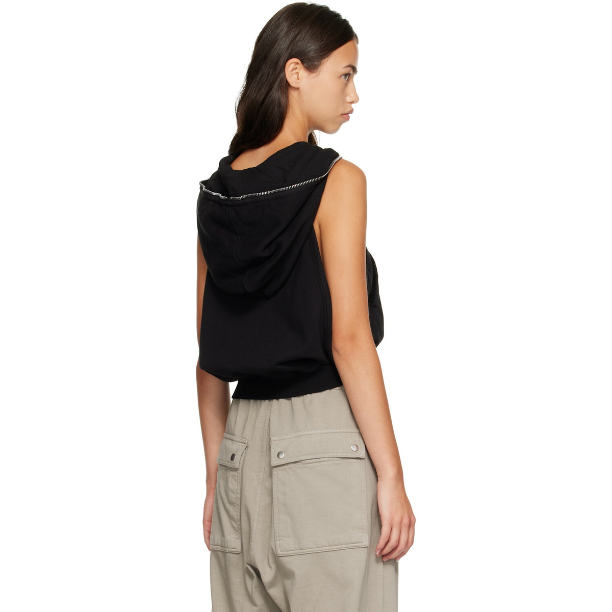 Rick Owens DRKSHDW Black Tower Cyclops SL Hoodie