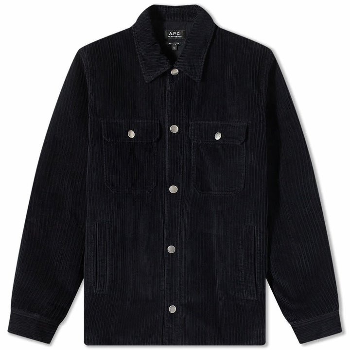 Photo: A.P.C. Men's Alex Shirt Jacket in Dark Navy