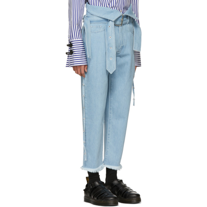 Marques Almeida Blue Crossover Jeans