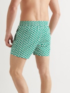 FRESCOBOL CARIOCA - Sport Slim-Fit Short-Length Printed Swim Shorts - Green