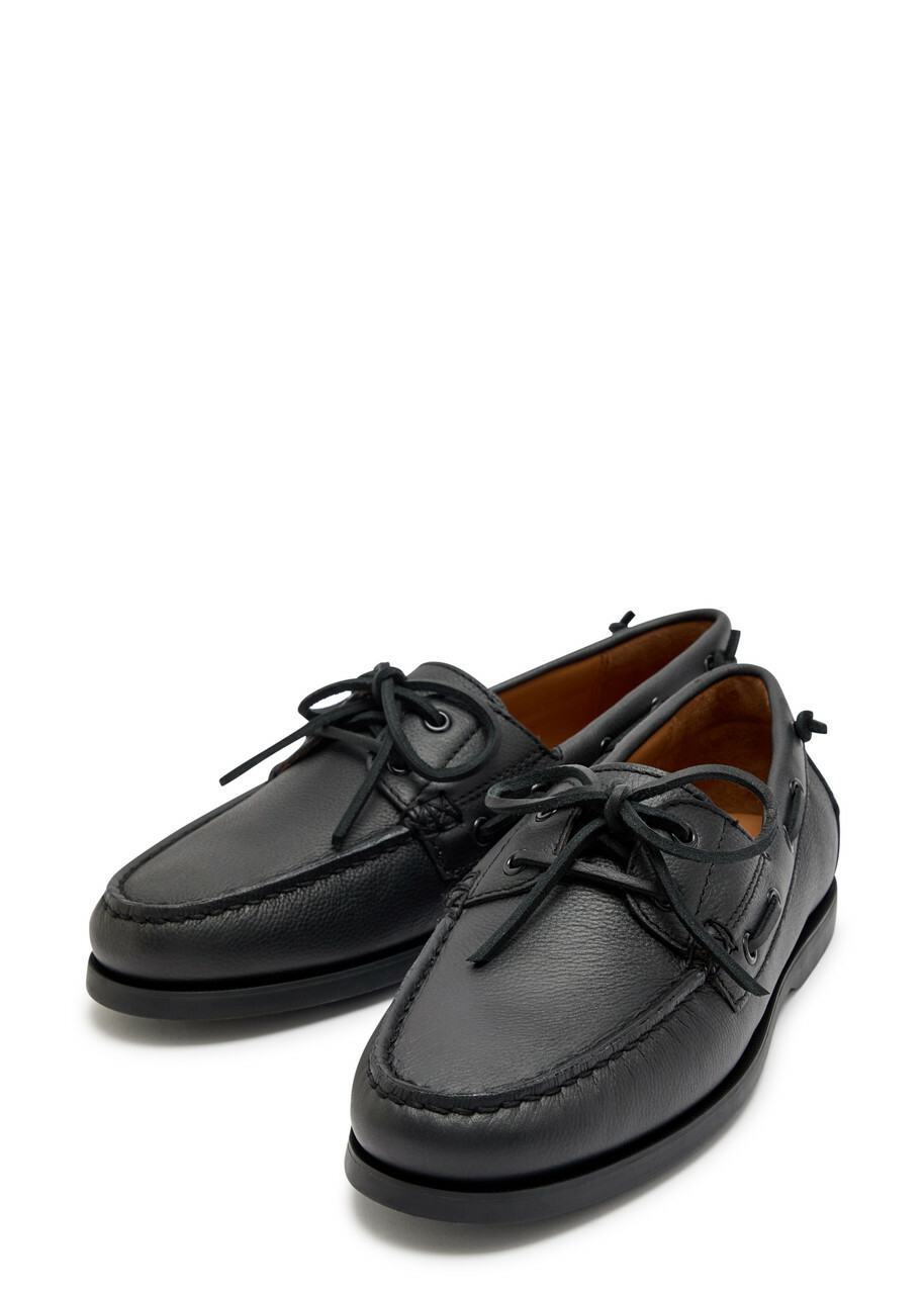 Polo Ralph Lauren Merton Grained Leather Loafers Black