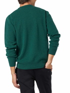 MC2 Saint Barth Man Crewneck Green Sweater With St. Barth Embroidery