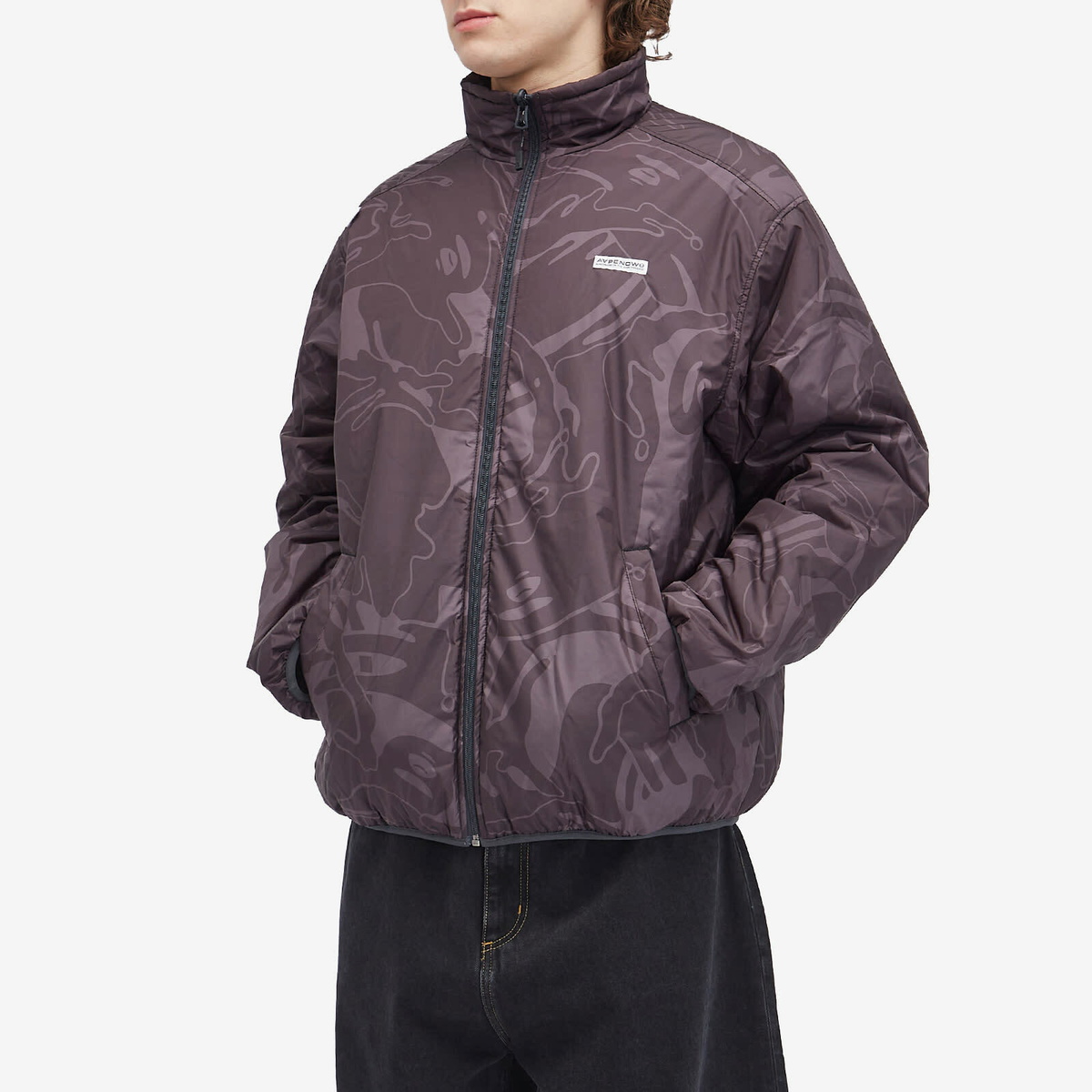 Men's AAPE Now Reversible Camo Padded Jacket in Dark Grey AAPE by