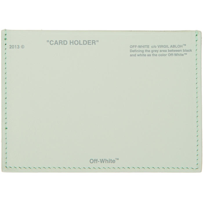 Off-White Green Branded Card Holder Off-White