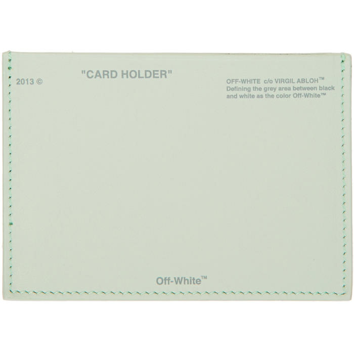Photo: Off-White Green Branded Card Holder 