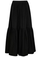 Ganni Cotton-poplin Maxi Skirt Black