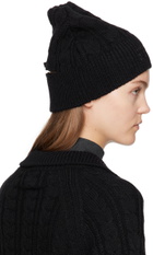 MM6 Maison Margiela Black Cutout Beanie