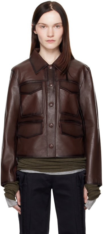 Photo: Stand Studio Brown Estrid Leather Jacket