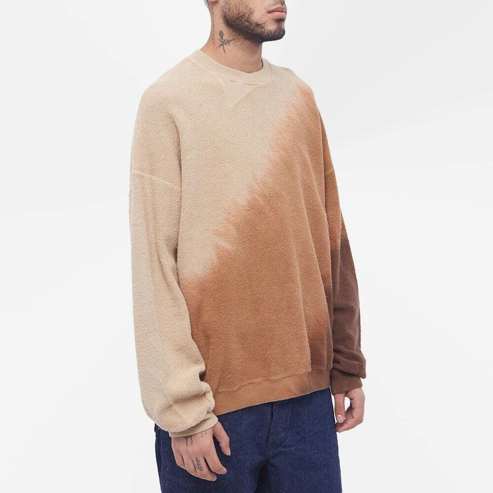 Noma t.d. Men's Hand Dyed Twist Crew Neck Sweat in Brown