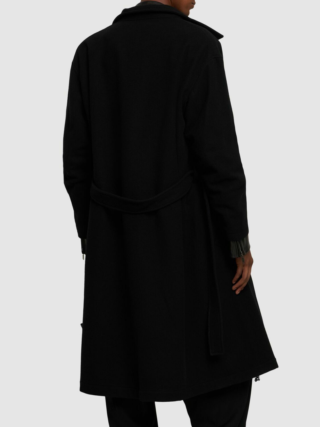 YOHJI YAMAMOTO J-stand Collar Wool Blend Coat Yohji Yamamoto