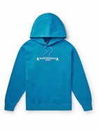 Mastermind World - Glittered Logo-Print Cotton-Jersey Hoodie - Blue