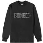 Neighborhood Men's Long Sleeve NH-4 T-Shirt in Black