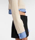 Balenciaga Striped cropped cotton sweater
