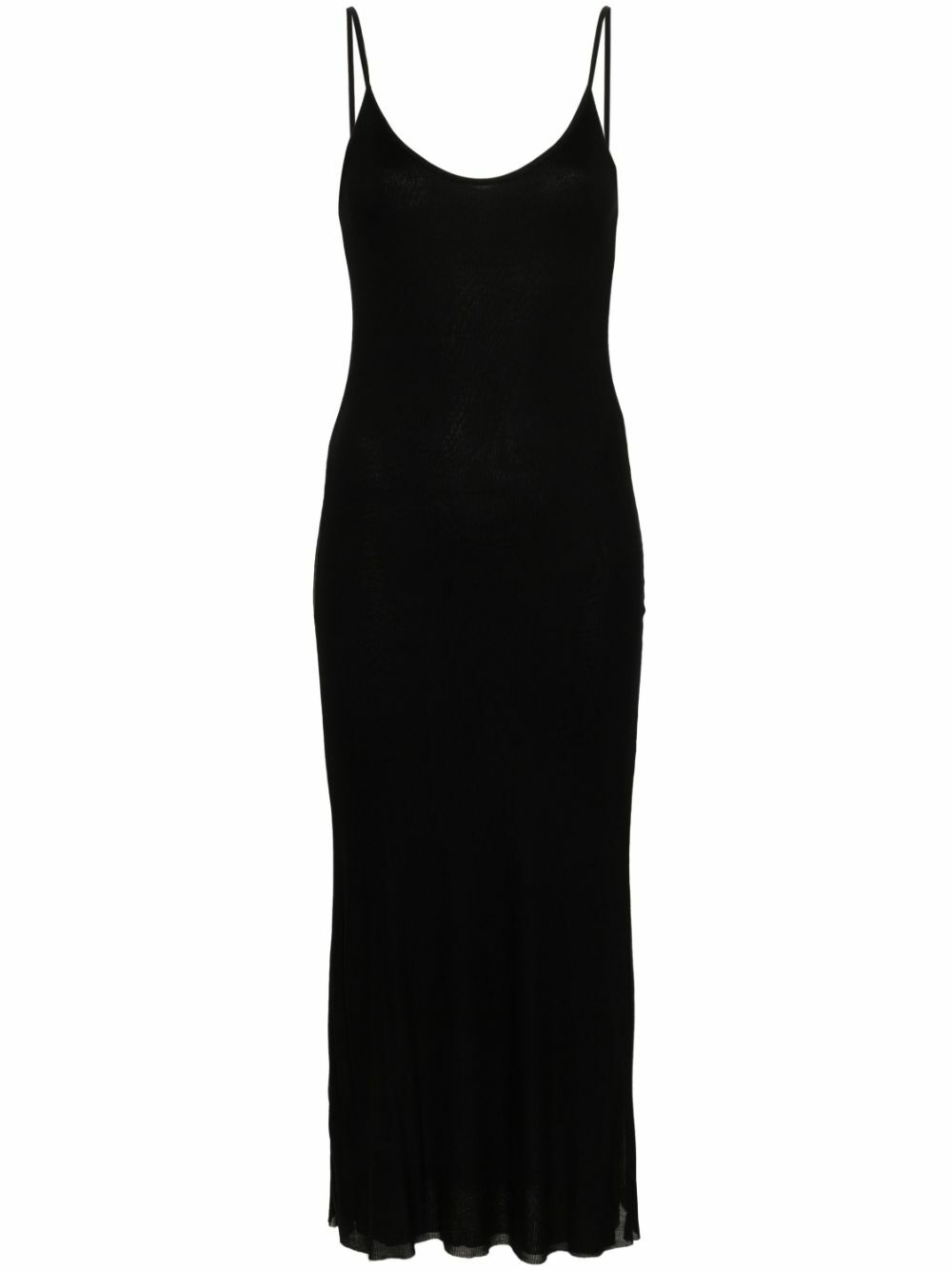 KHAITE Black Jersey Midi Dress Khaite
