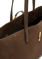 Demellier The Tokyo Suede Tote - Dark Brown - One Size