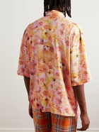 Collina Strada - Sequin-Embellished Printed Rose Sylk Shirt - Yellow