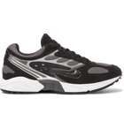 Nike - Air Ghost Racer Leather-Trimmed Mesh Sneakers - Black