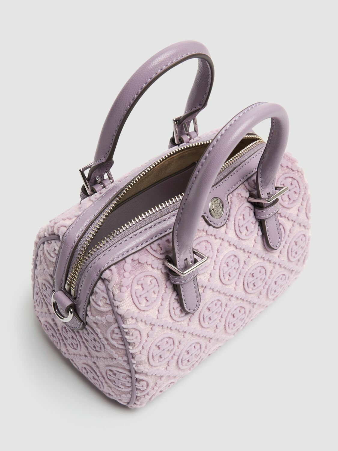 ★Tory Burch★T Monogram Fil Coupe Petite Barrel Bag TORY BURCH T Monogram Fil Coupé Petite Barrel Bag Tory Burch