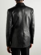 TOM FORD - Slim-Fit Leather Blazer - Black