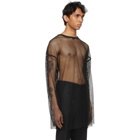 Dries Van Noten Black Mesh Long Sleeve T-Shirt