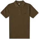 C.P. Company Men's Patch Logo Polo Shirt in Ivy Green