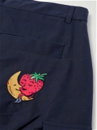 SKY HIGH FARM - Logo-Appliquéd Cotton-Twill Cargo Trousers - Blue