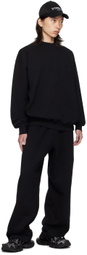 VTMNTS Black Embroidered Sweatshirt