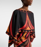 Pucci Marmo and Fari caped silk twill gown