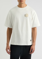 Evisu Kamon and The Great Wave Printed Cotton T-shirt Off White