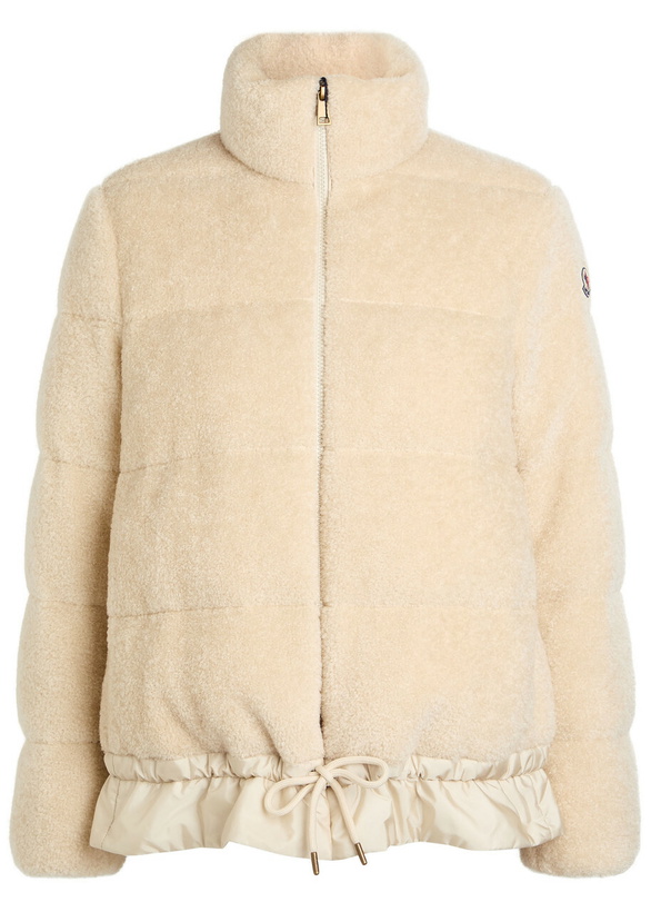Photo: Moncler Cedre Padded Teddy Jacket Cream