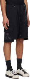 mastermind JAPAN Black Skull Cargo Shorts